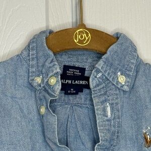 Ralph Lauren 6-12M Light Blue Denim Button Down Shirt